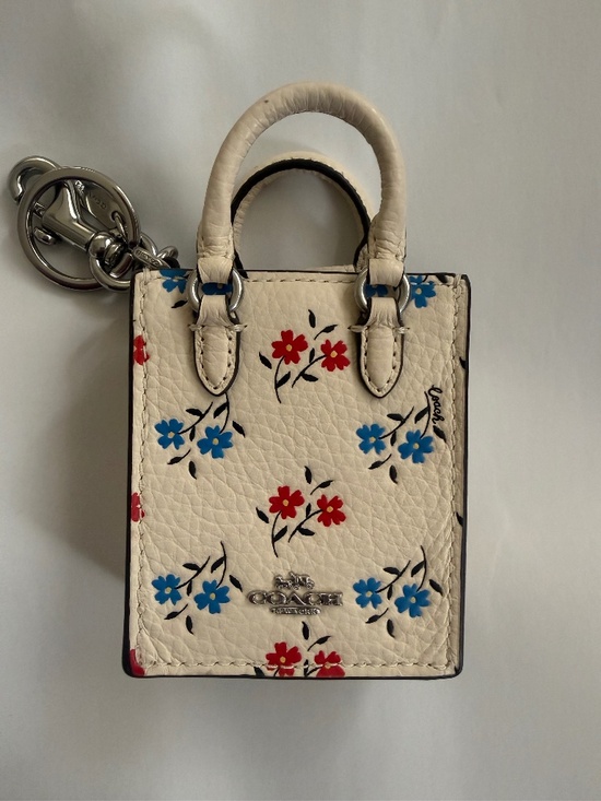 Coach Handbags - COACH North/South Mini Tote Bag Charm With Floral Print